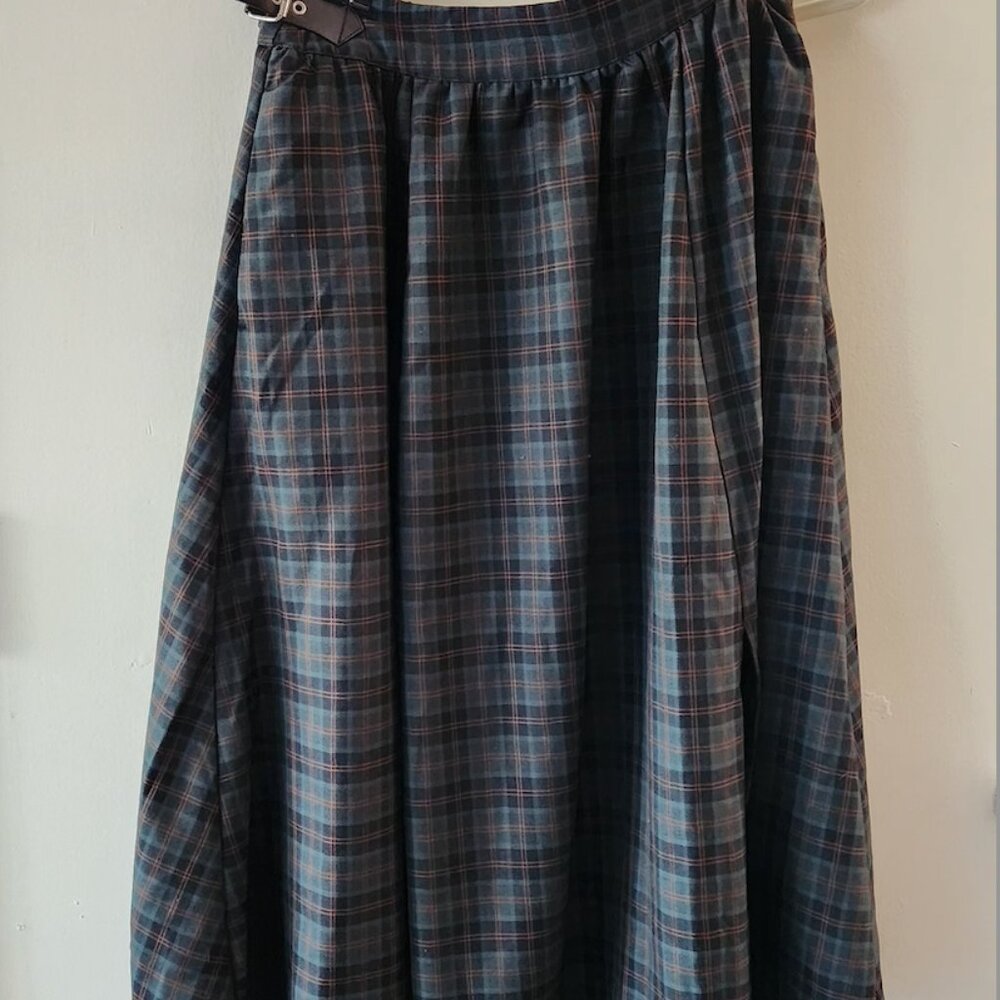 Nightingale Buckled Check Midi Skirt, US Size 8/UK12/EU40 - Picture 6 of 10